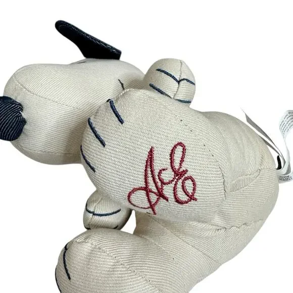 American Eagle Denim Snoopy Plush Limited Edition 8” Peanuts Stuffed Toy Animal - Picture 5 of 8